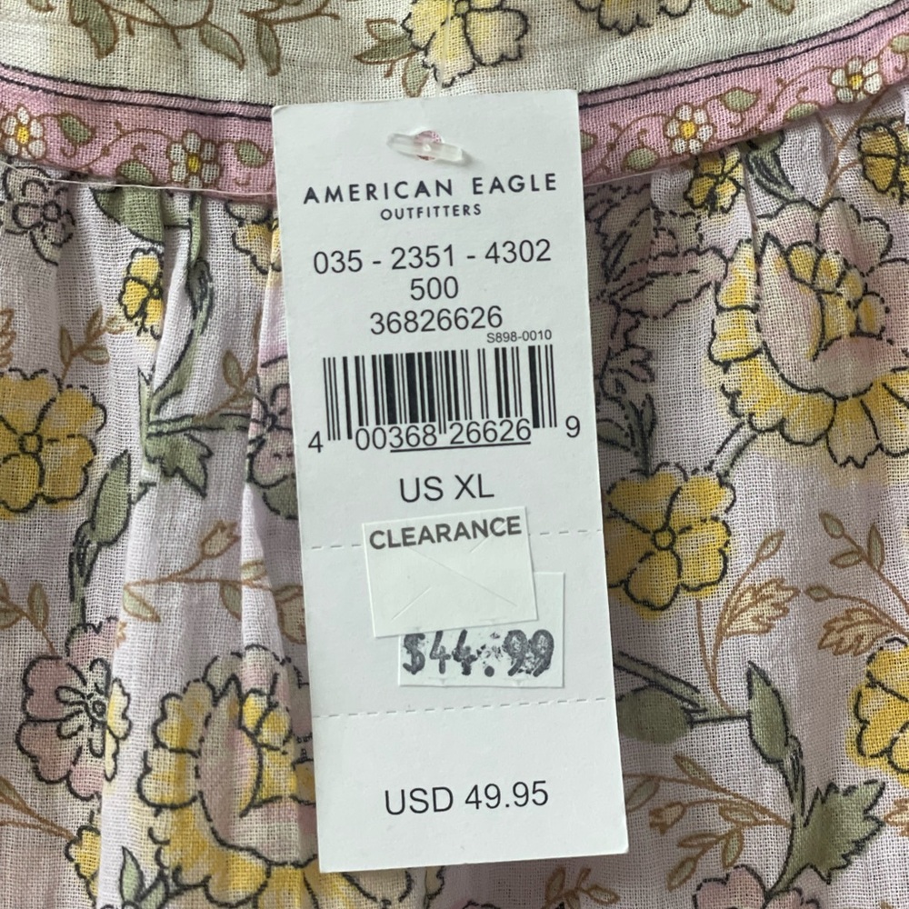 New American Eagle Boho Peasant Top